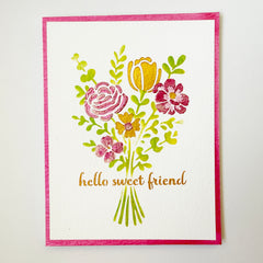 TCW6062 Layered A2 Floral Bouquet Stencil