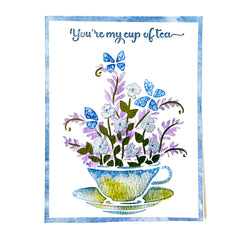 TCW6063 Layered A2 Cup of Tea Stencil