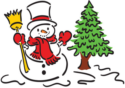 Toasty Snowman Card Kit with 2 ounce jars of Stencil Butter