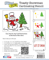 Toasty Snowman Card Kit with 2 ounce jars of Stencil Butter