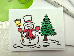 Toasty Snowman Card Kit with 2 ounce jars of Stencil Butter
