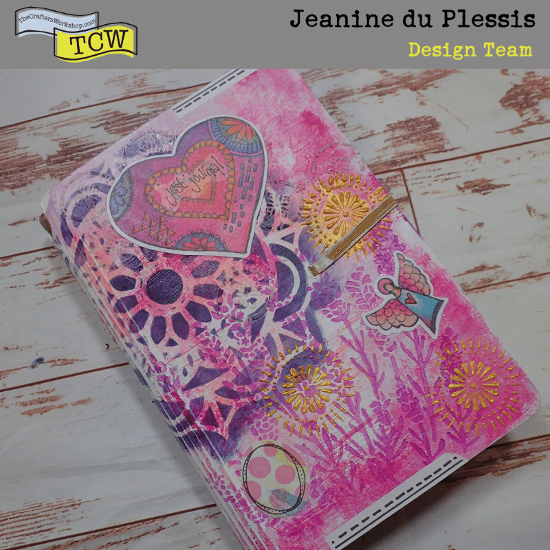 The Crafter's Workshop BlogArt Journal Book Cover – Using Stencils and